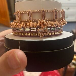 Chic Rose Gold Multi-Layer Bracelet Set